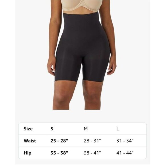 Maidenform Cool Comfort Firm Hi Waist Thigh Slimmer Shapewear 12622 Black NWT - Picture 15 of 16